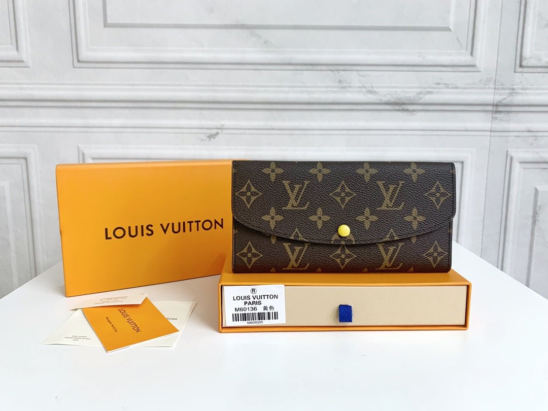 Louis Vuitton M60136 Red Long Emilie Wallet