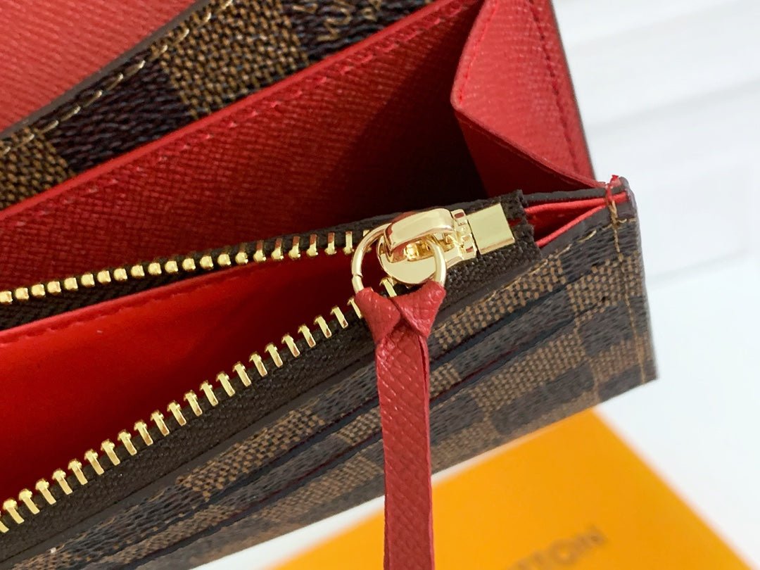 EMILIE LV Wallet Dark Red - Rachellebags