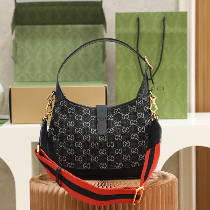 GUCCI 𝐉𝐚𝐜𝐤𝐢𝐞 𝟏𝟗𝟔𝟏 𝐃𝐞𝐧𝐢𝐦 γνήσιο δέρμα - Rachellebags