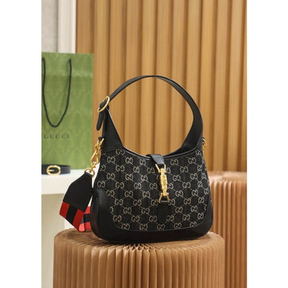 GUCCI 𝐉𝐚𝐜𝐤𝐢𝐞 𝟏𝟗𝟔𝟏 𝐃𝐞𝐧𝐢𝐦 γνήσιο δέρμα - Rachellebags