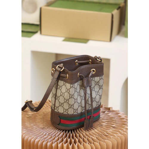 GUCCI 𝐎𝐩𝐡𝐢𝐝𝐚 𝐆𝐆 𝐌𝐢𝐧𝐢 small bucket bag - Rachellebags