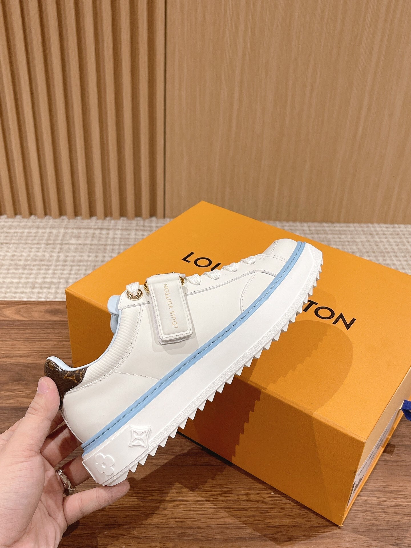 LV TIME OUT SNEAKER LITTLE WHITE SHOES - Rachellebags