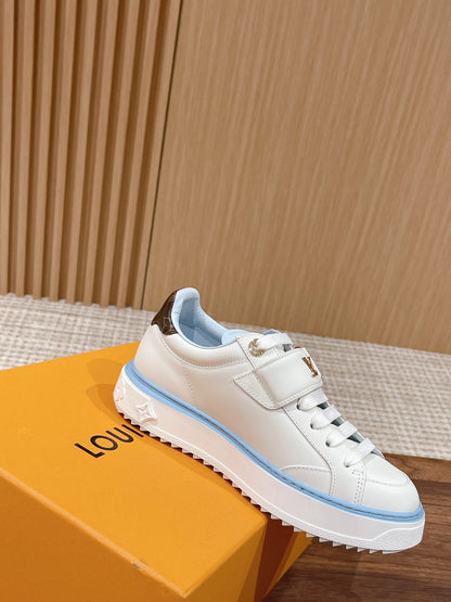 LV TIME OUT SNEAKER LITTLE WHITE SHOES - Rachellebags