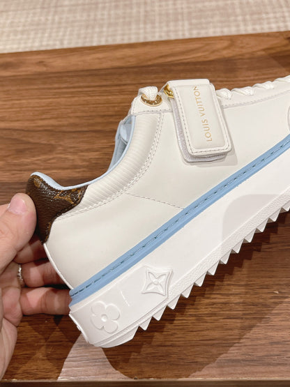 LV TIME OUT SNEAKER LITTLE WHITE SHOES - Rachellebags