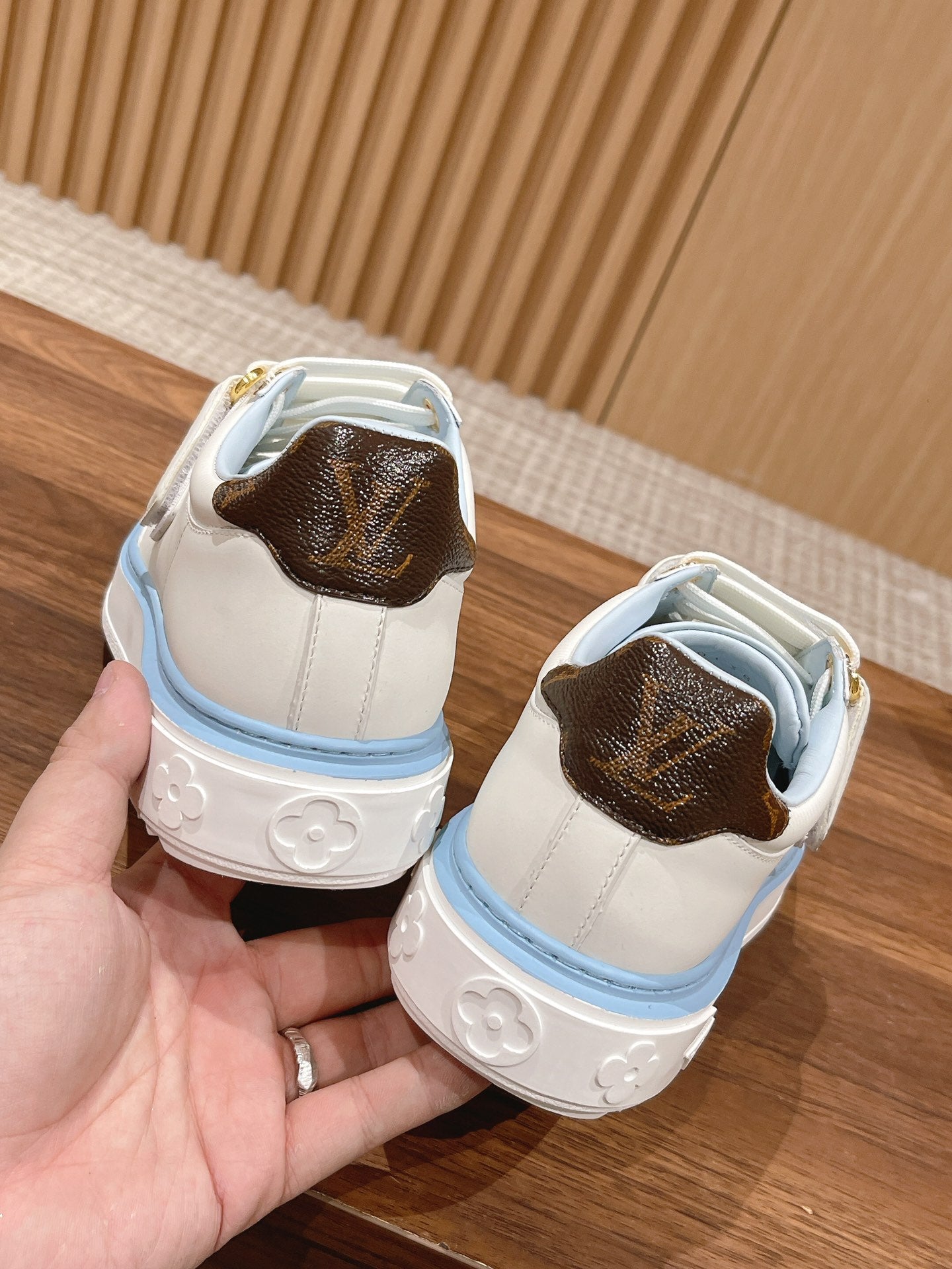 LV TIME OUT SNEAKER LITTLE WHITE SHOES - Rachellebags