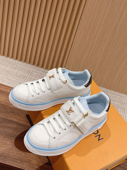 LV TIME OUT SNEAKER LITTLE WHITE SHOES - Rachellebags