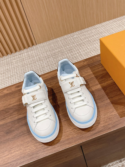 LV TIME OUT SNEAKER LITTLE WHITE SHOES - Rachellebags