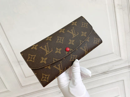 LV Wallet Light Red - Rachellebags