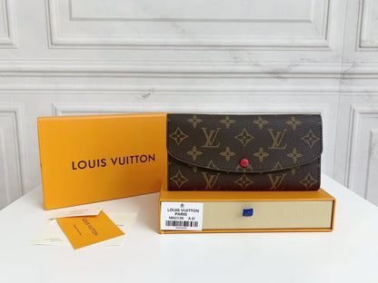 LV Wallet Light Red - Rachellebags